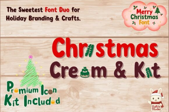 Christmas Cream and Kit Font