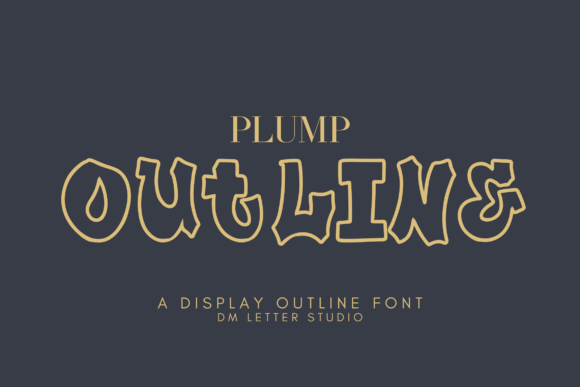 Plump Outline Font for Bold Web Design