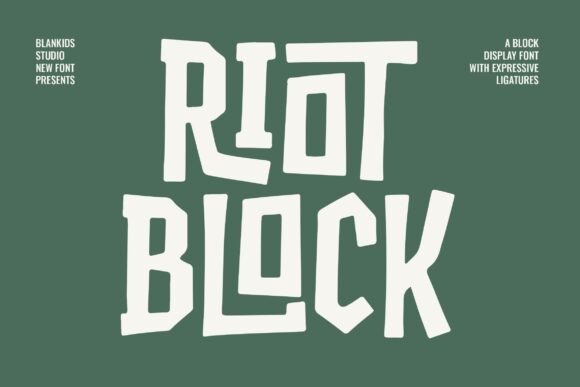 Riot Block Font for Bold Design